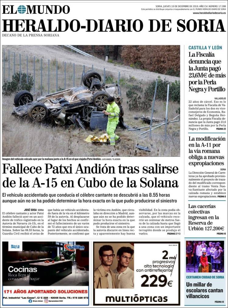Portada de Diario de Soria (España)
