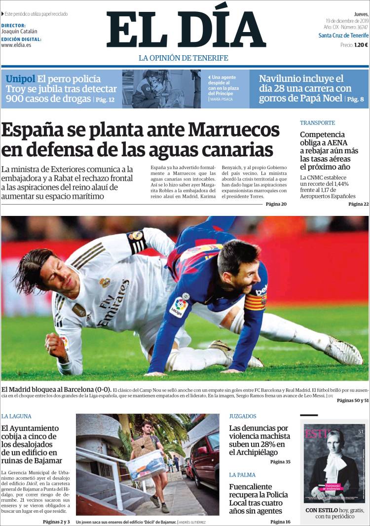 Portada de El Día (España)