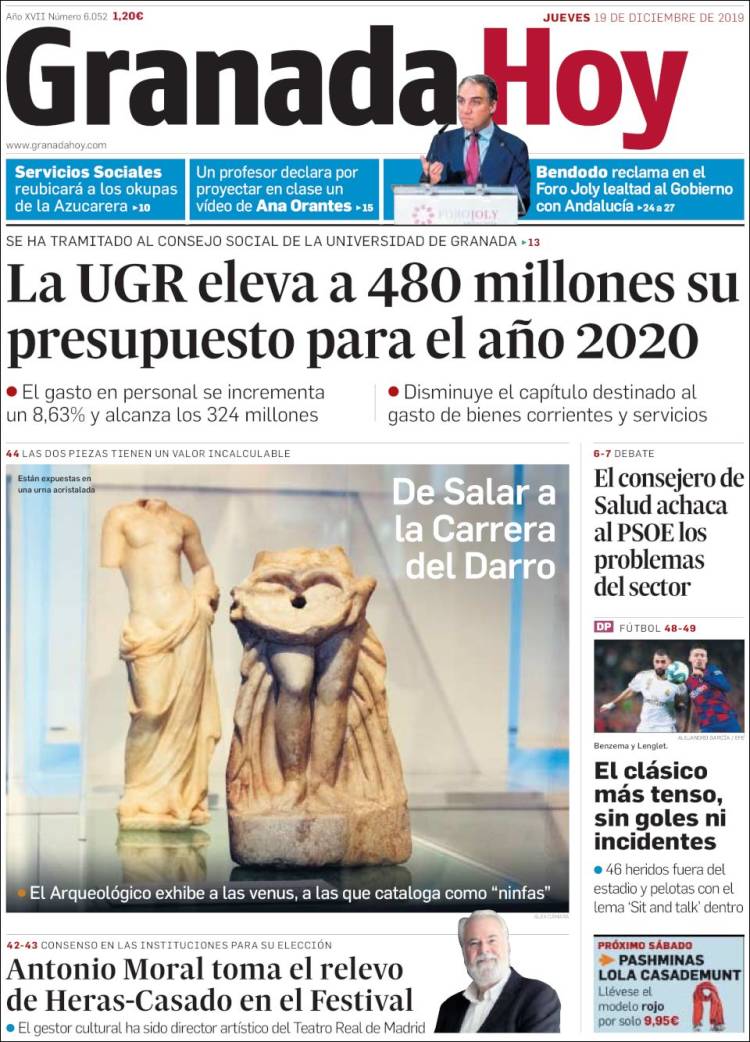 Portada de Granada Hoy (España)
