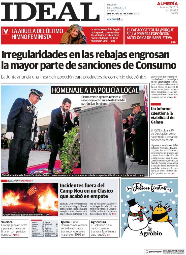 Portada de Ideal Almeria (España)