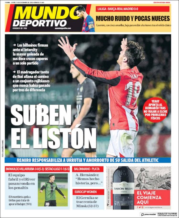 Portada de Mundo Deportivo Bizkaia (España)