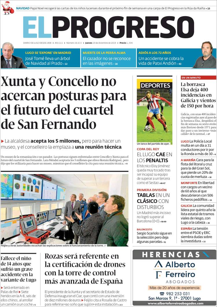Portada de El Progreso (España)