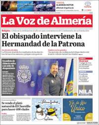 Portada de La Voz de Almería (España)