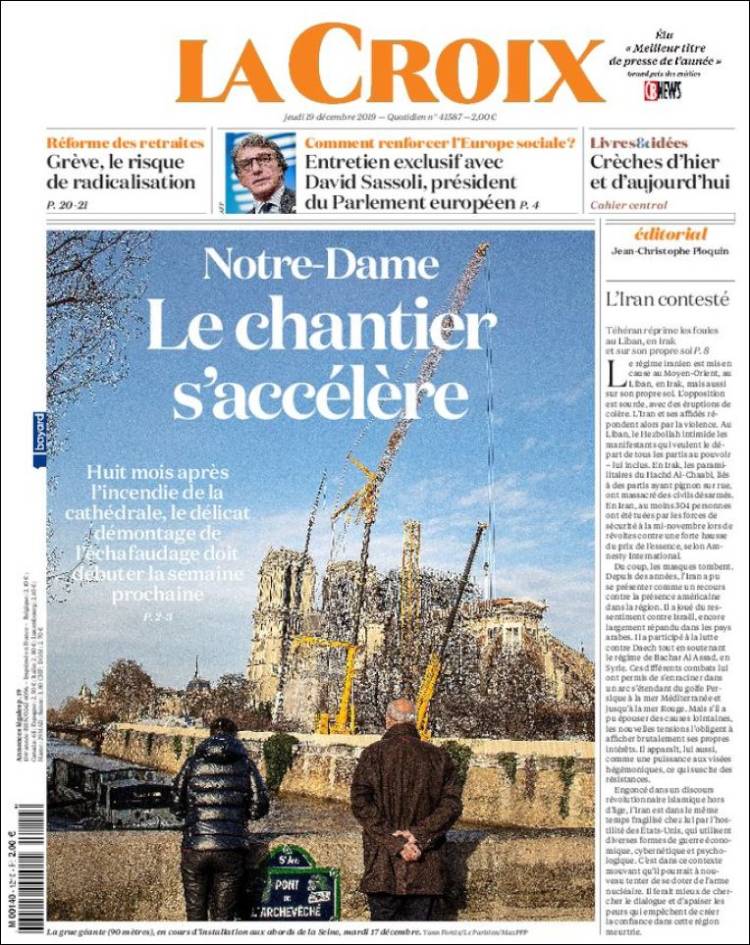 Portada de La Croix (Francia)