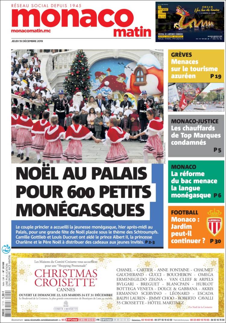 Portada de Nice-Matin (Francia)