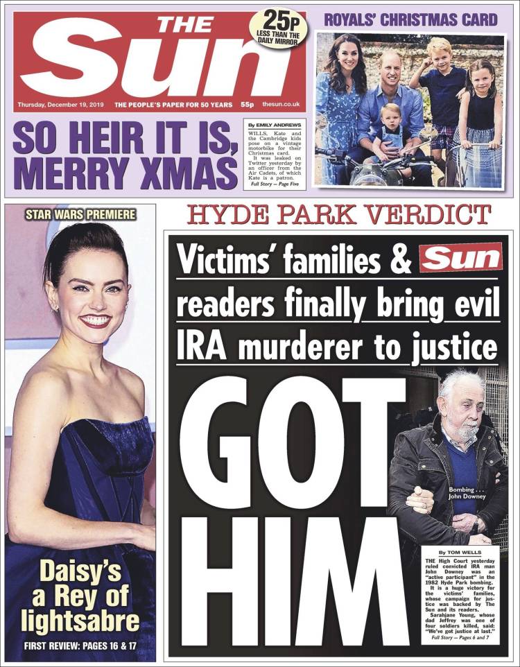 Portada de The Sun (Reino Unido)