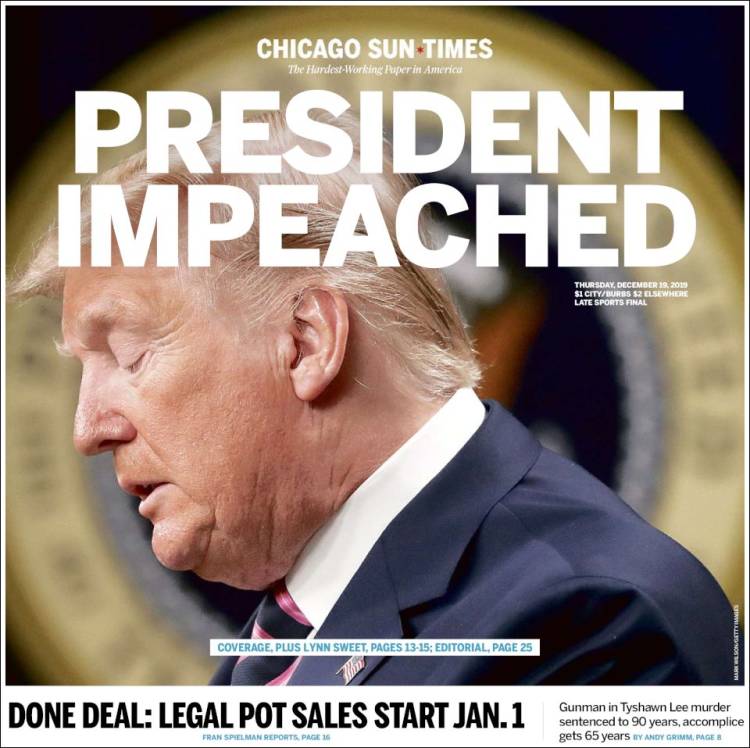 Portada de Chicago Sun-Times (USA)