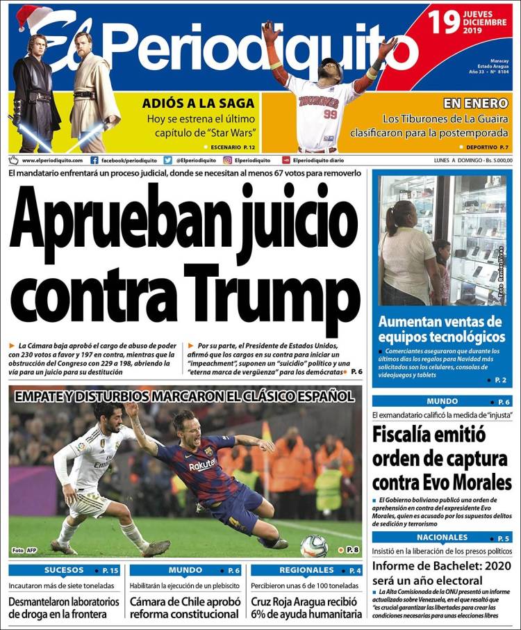 Portada de Periodiquito de Aragua (Venezuela)