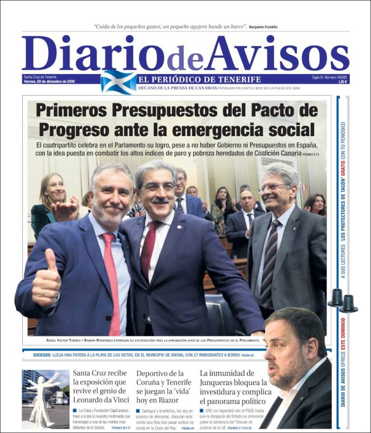 Portada de Diarios de Avisos (Espa&ntilde;a)