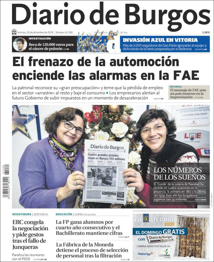 Portada de Diario de Burgos (Espa&ntilde;a)