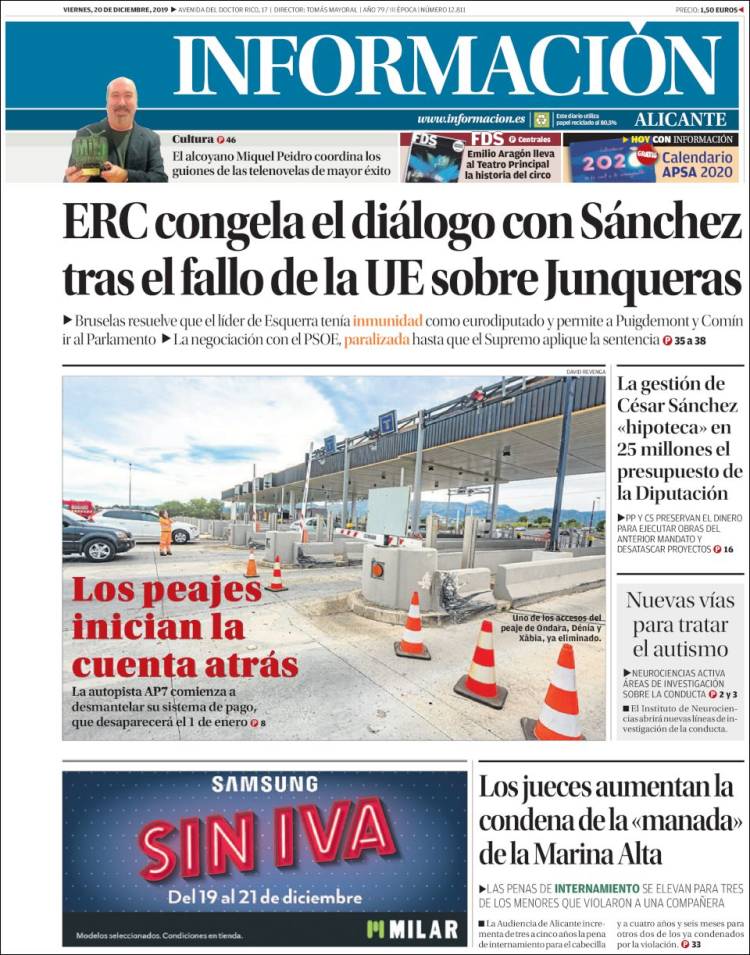 Portada de Diario Información (Espa&ntilde;a)