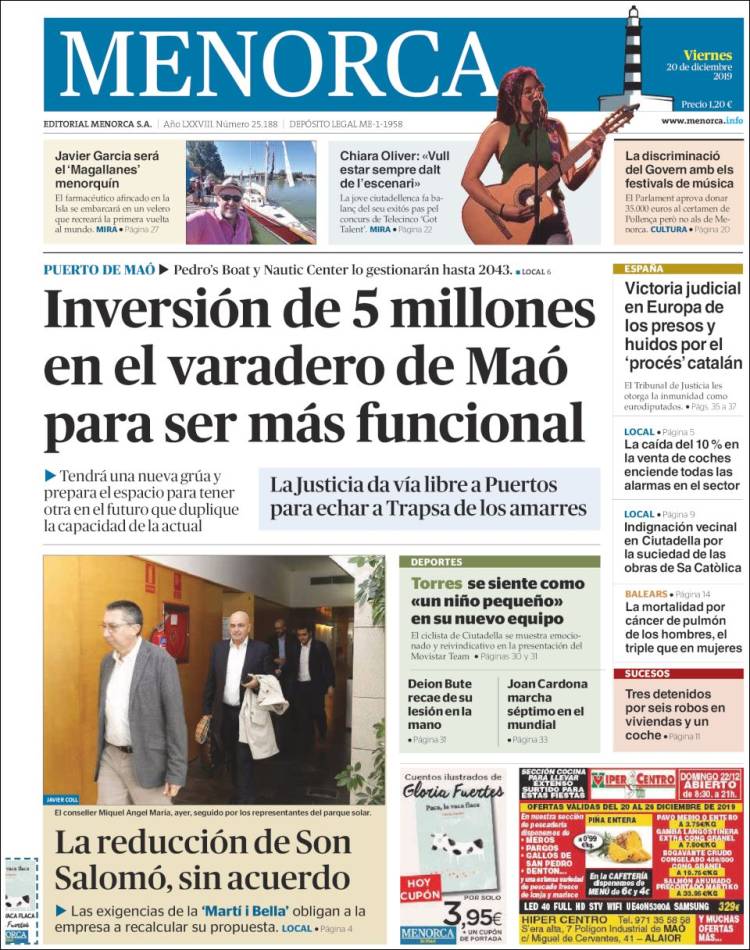 Portada de Menorca - Diario Insular (Espa&ntilde;a)