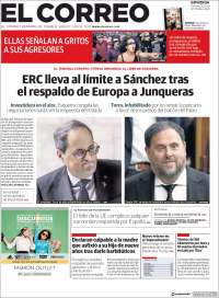Portada de El Correo - Guipuzcoa (Espa&ntilde;a)