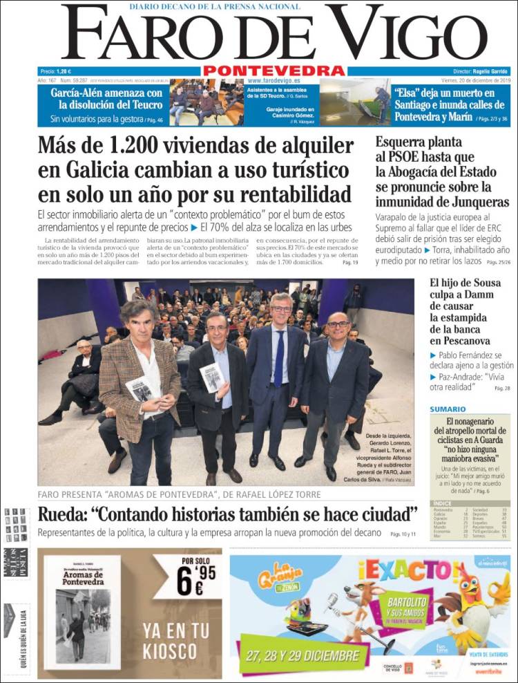 Portada de El Faro de Vigo - Pontevedra (Espa&ntilde;a)