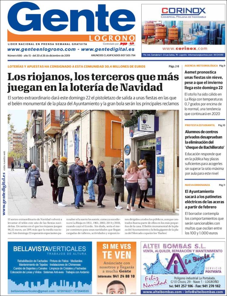 Portada de Gente en Logroño (Espa&ntilde;a)