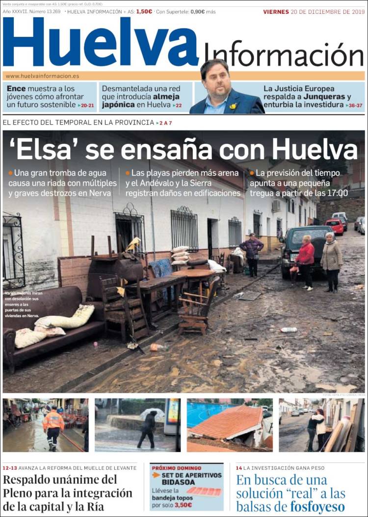 Portada de Huelva Información (Espa&ntilde;a)