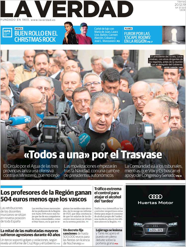 Portada de La Verdad de Murcia (Espa&ntilde;a)