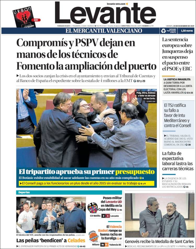 Portada de Levante (Espa&ntilde;a)