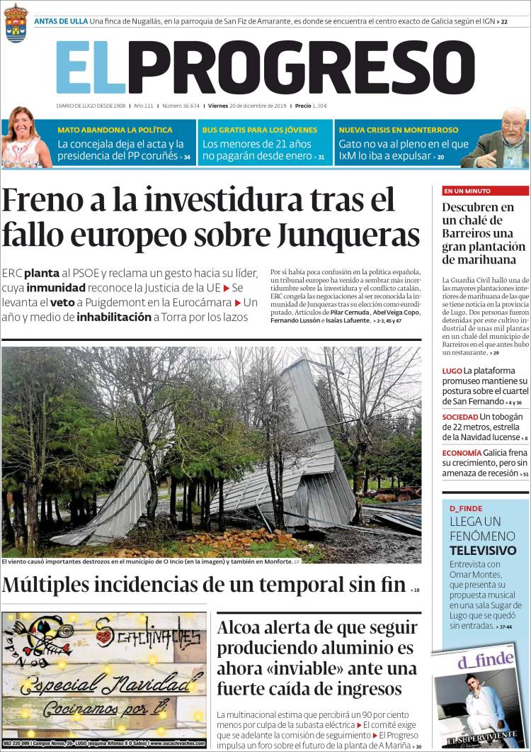 Portada de El Progreso (Espa&ntilde;a)