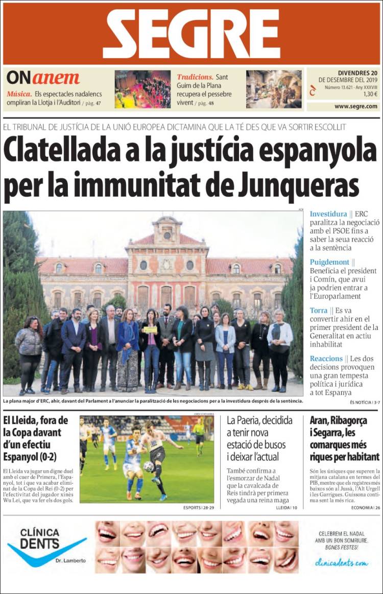 Portada de Segre (Espa&ntilde;a)