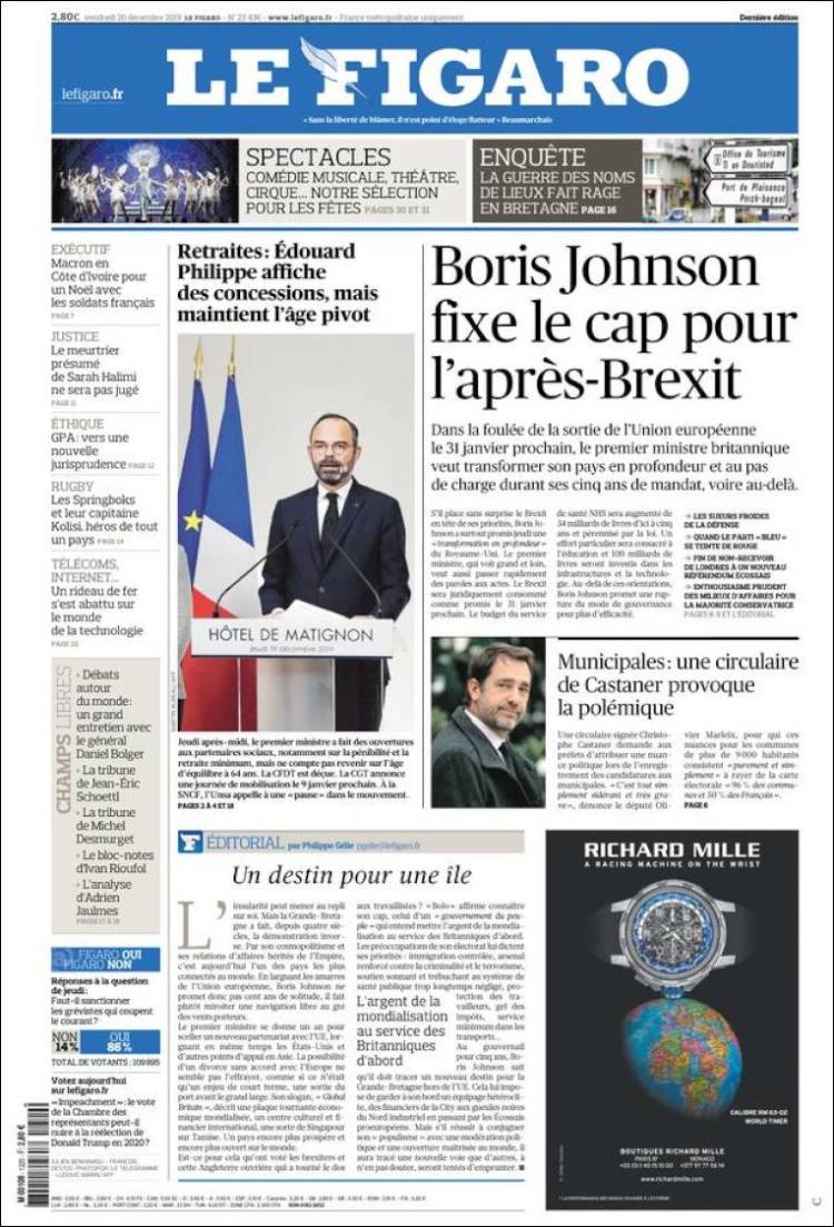 Portada de Le Figaro (Francia)