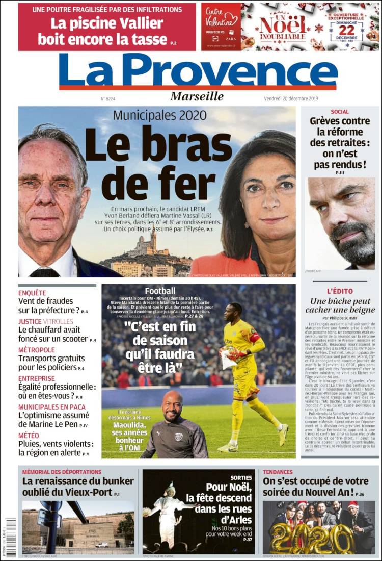 Portada de La Provence (Francia)