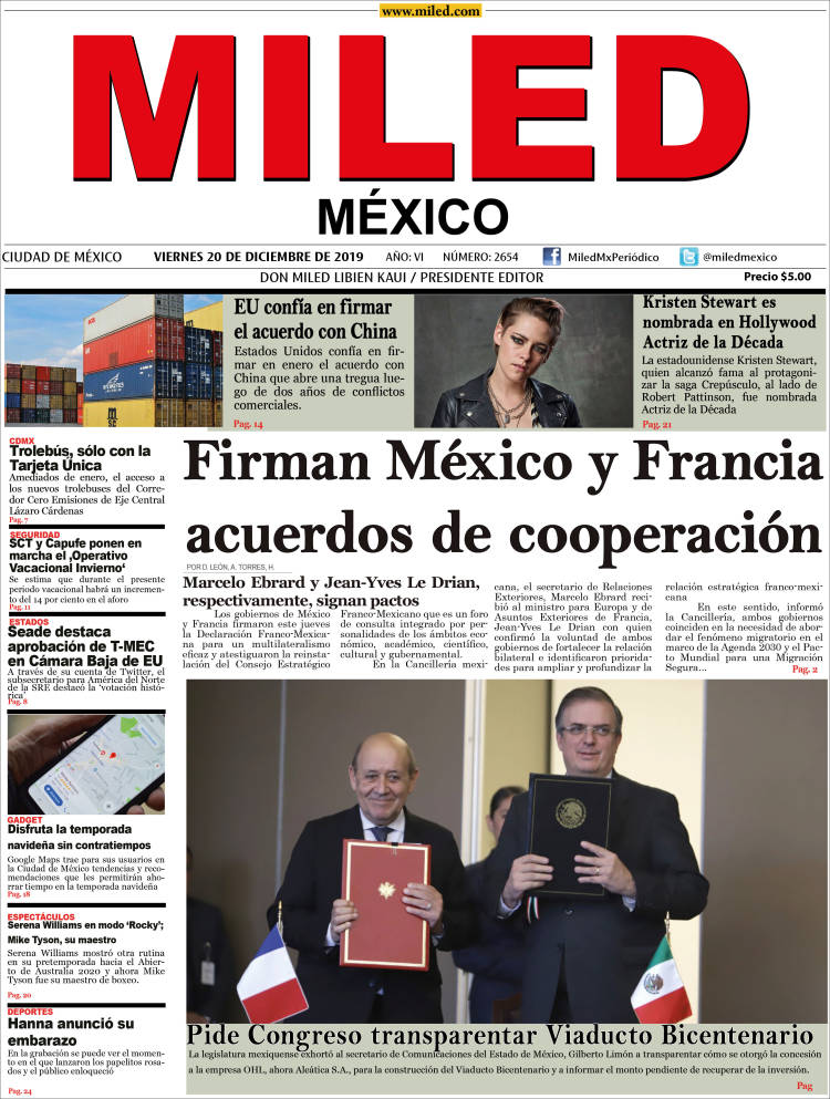 Portada de Miled (M&eacute;xico)