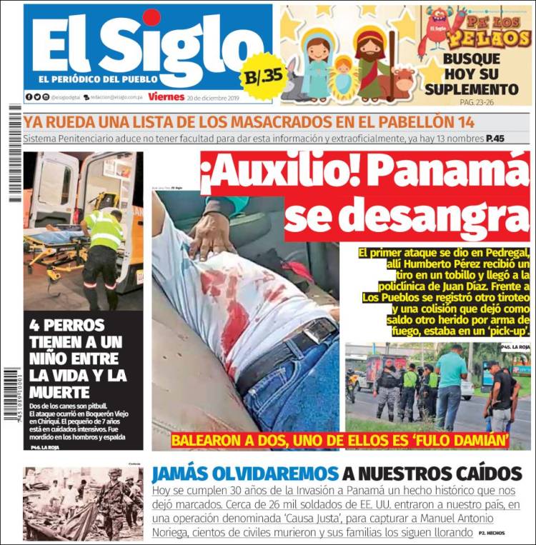 Portada de El Siglo (Panam&aacute;)
