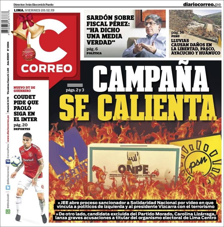 Portada de Diario Correo (Per&uacute;)