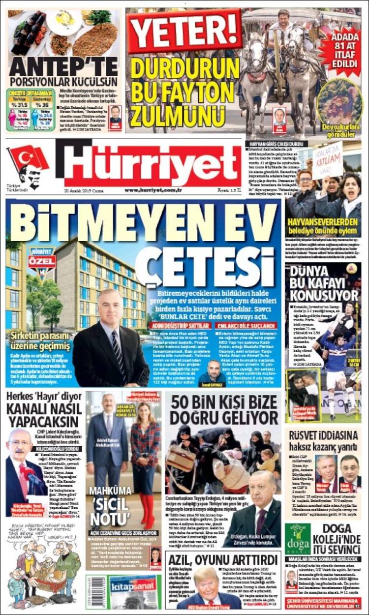 Portada de Hürriyet (Turkey)