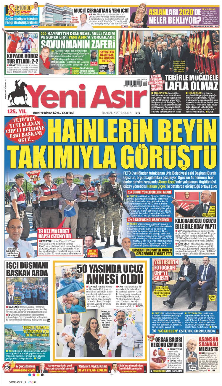 Portada de Yeni Asır (Turkey)