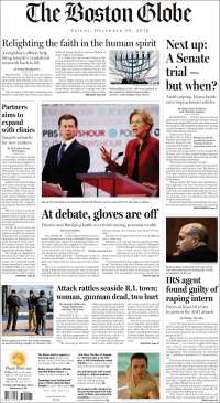 Portada de Boston Globe (USA)