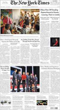 Portada de New York Times (USA)