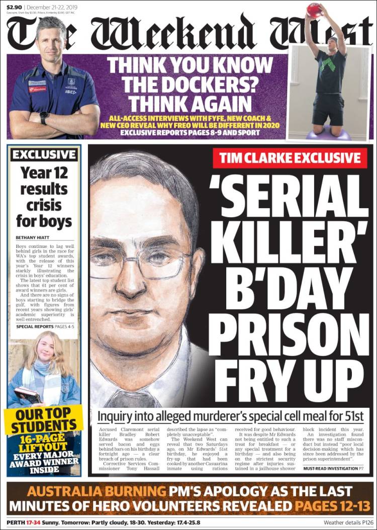 Portada de The West Australian (Australia)