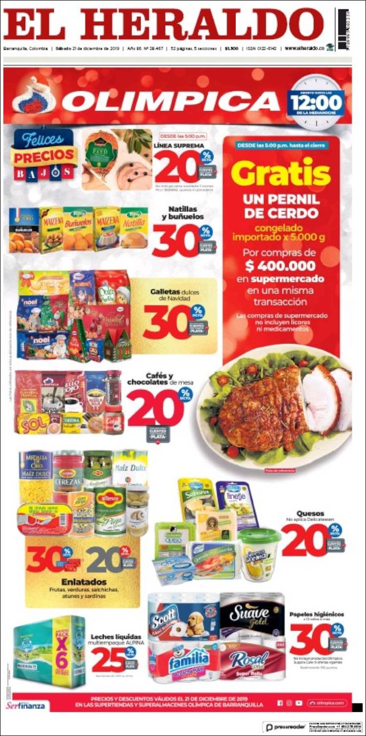 Portada de El Heraldo (Colombia)