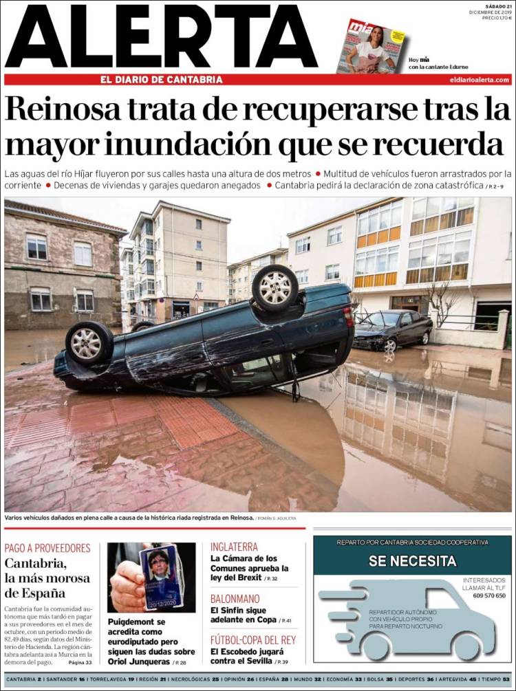 Portada de Alerta - El Diario de Cantabria (Espa&ntilde;a)