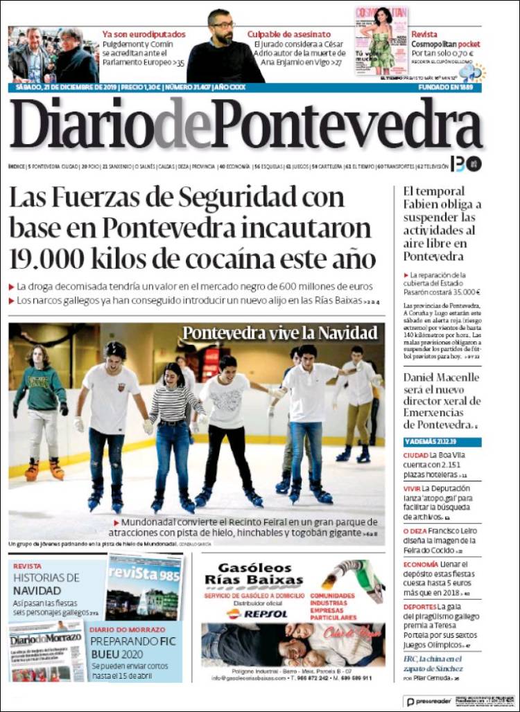 Portada de Diario de Pontevedra (Espa&ntilde;a)