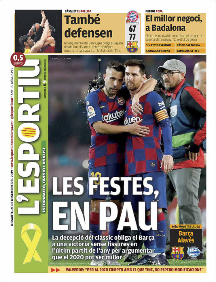 Portada de L'Esportiu (Espa&ntilde;a)
