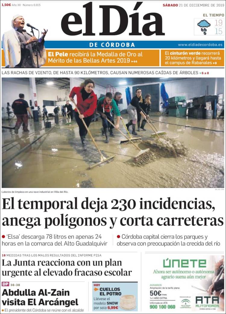 Portada de El Día de Córdoba (Espa&ntilde;a)