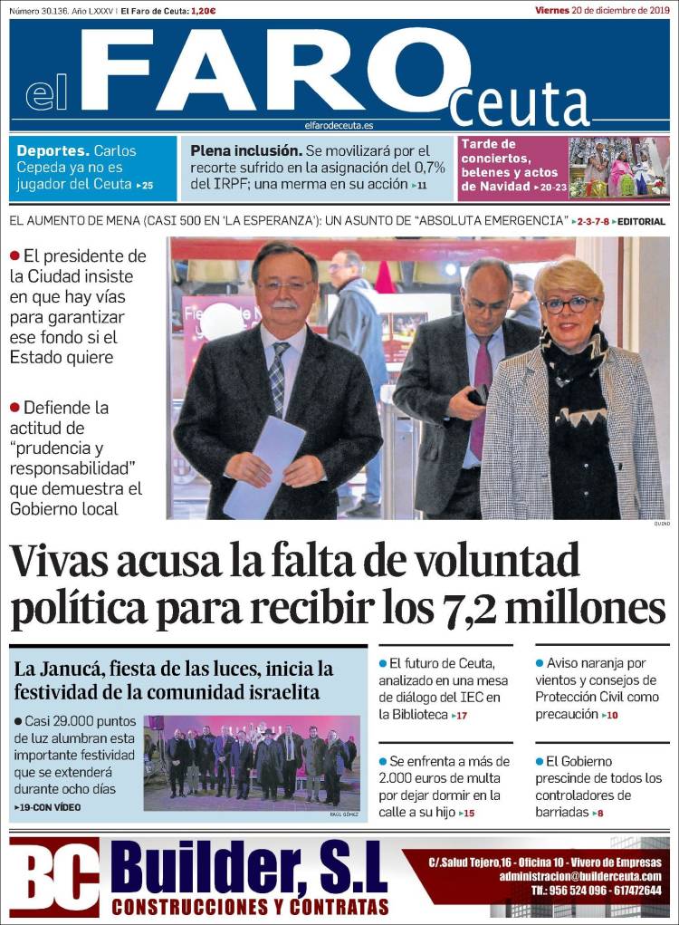 Portada de El Faro de Ceuta (Espa&ntilde;a)