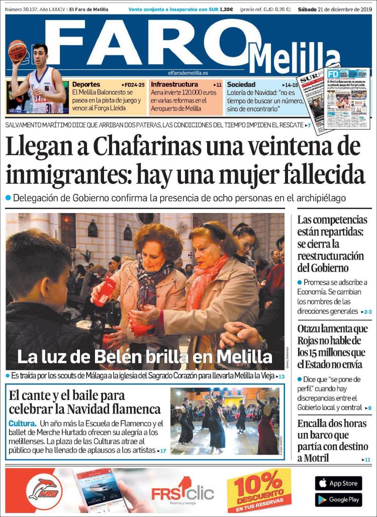 Portada de El Faro de Melilla (Espa&ntilde;a)