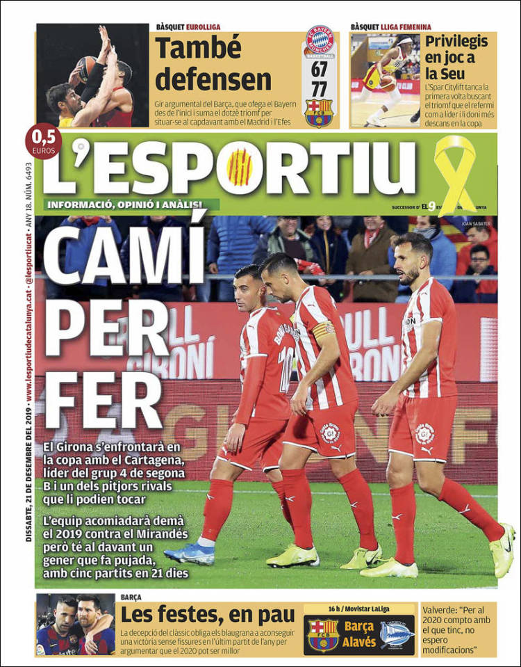 Portada de L'Esportiu : Girona (Espa&ntilde;a)