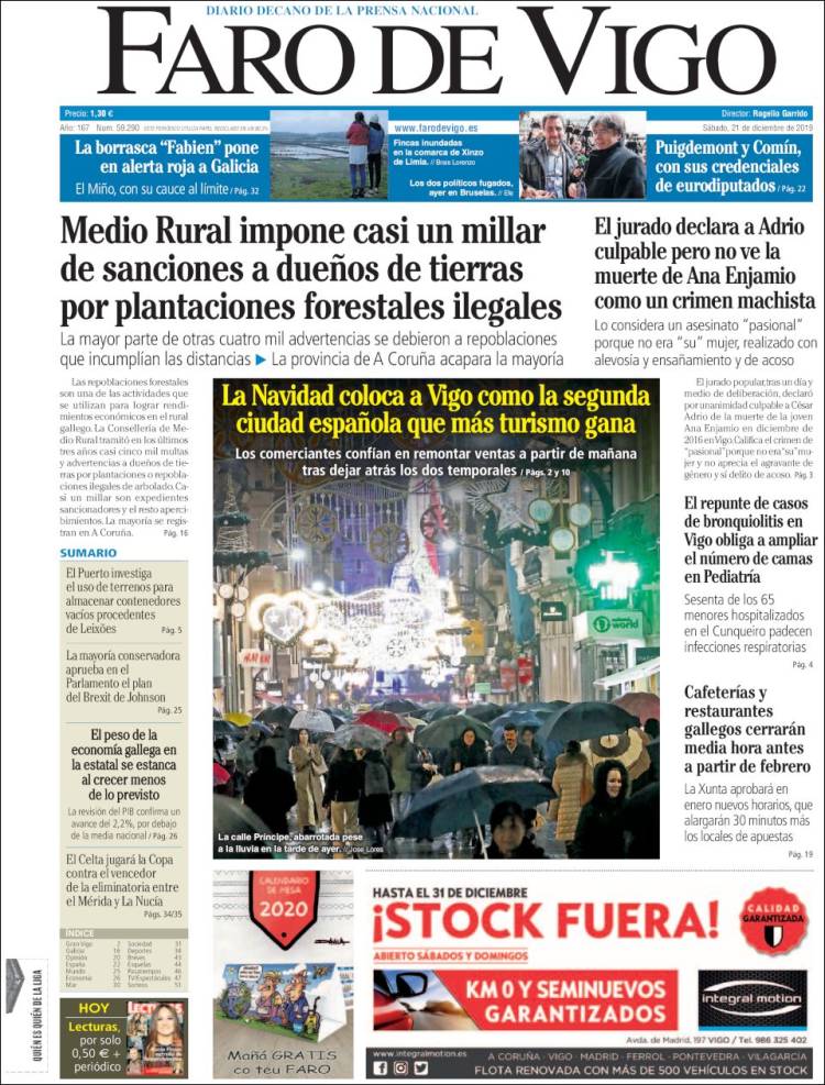 Portada de Faro de Vigo (Espa&ntilde;a)