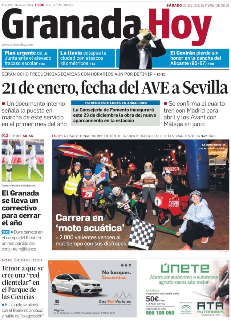 Portada de Granada Hoy (Espa&ntilde;a)