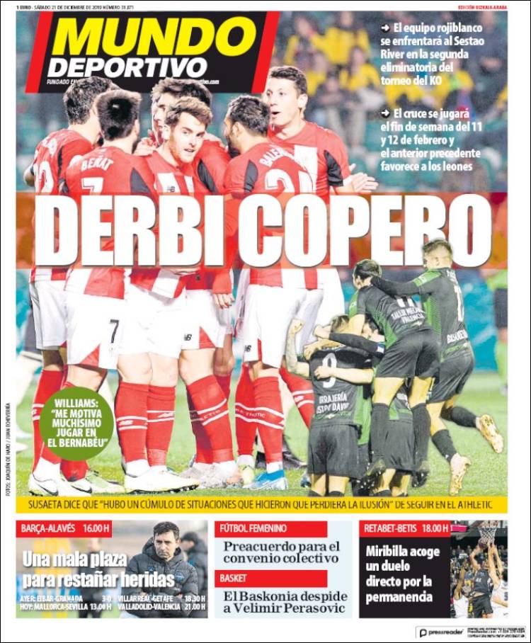 Portada de Mundo Deportivo Bizkaia (Espa&ntilde;a)