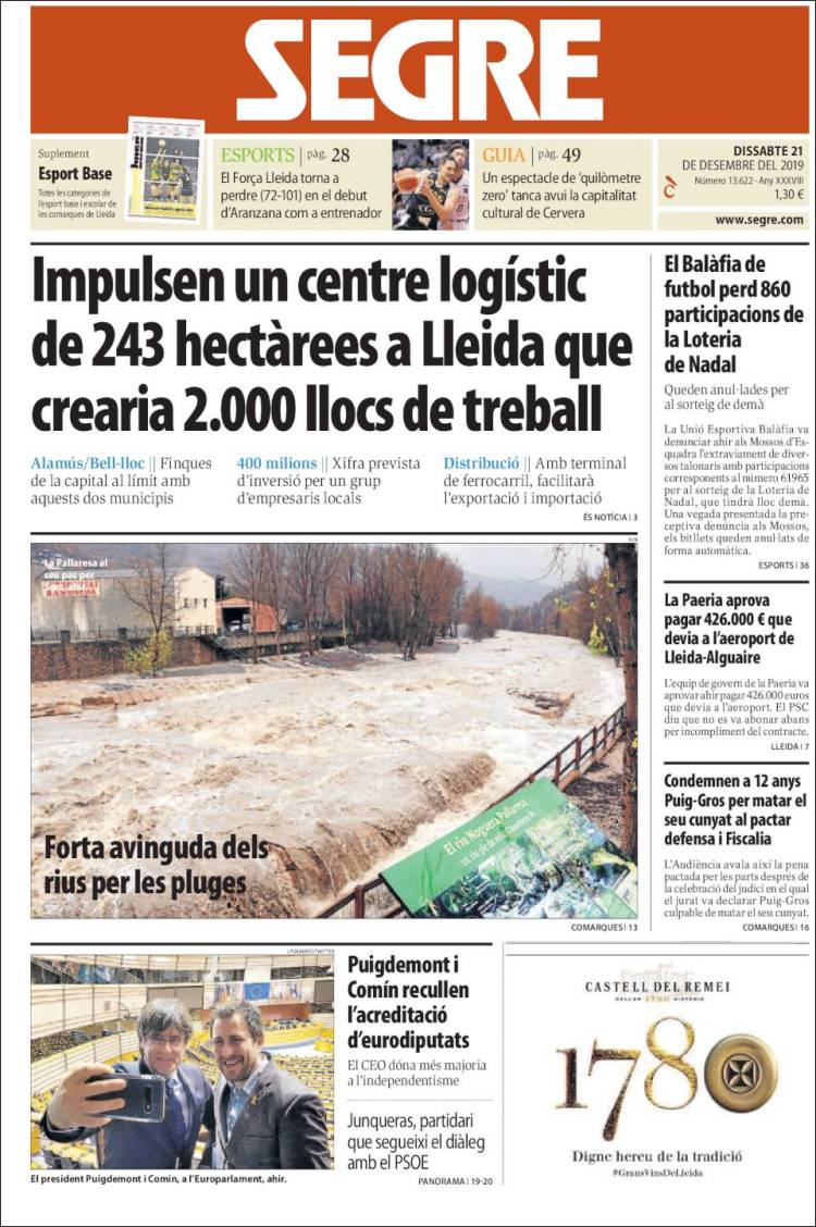 Portada de Segre (Espa&ntilde;a)