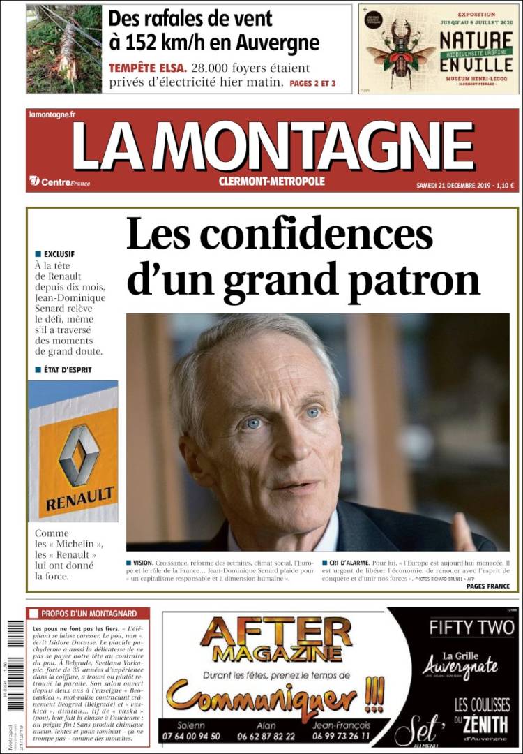 Portada de La Montagne (Francia)