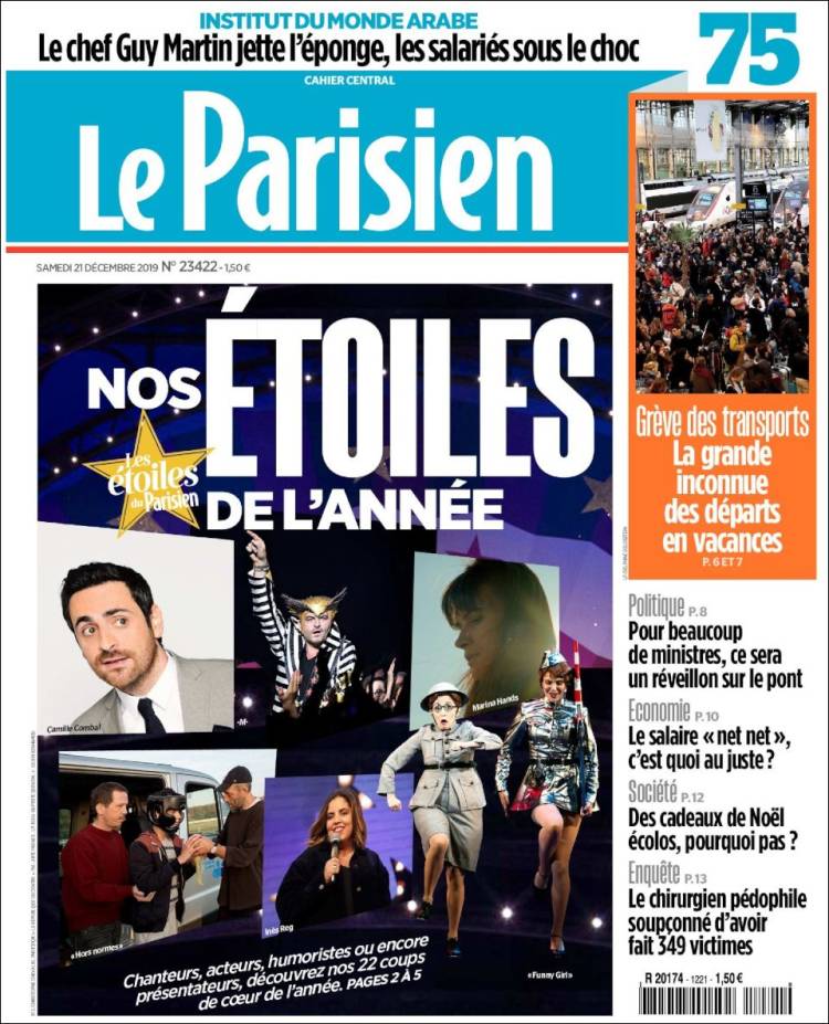 Portada de Le Parisien (Francia)