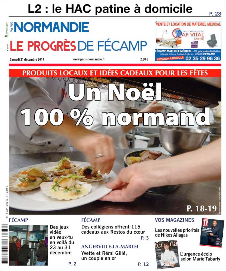 Portada de Progres de Fecamp (Francia)