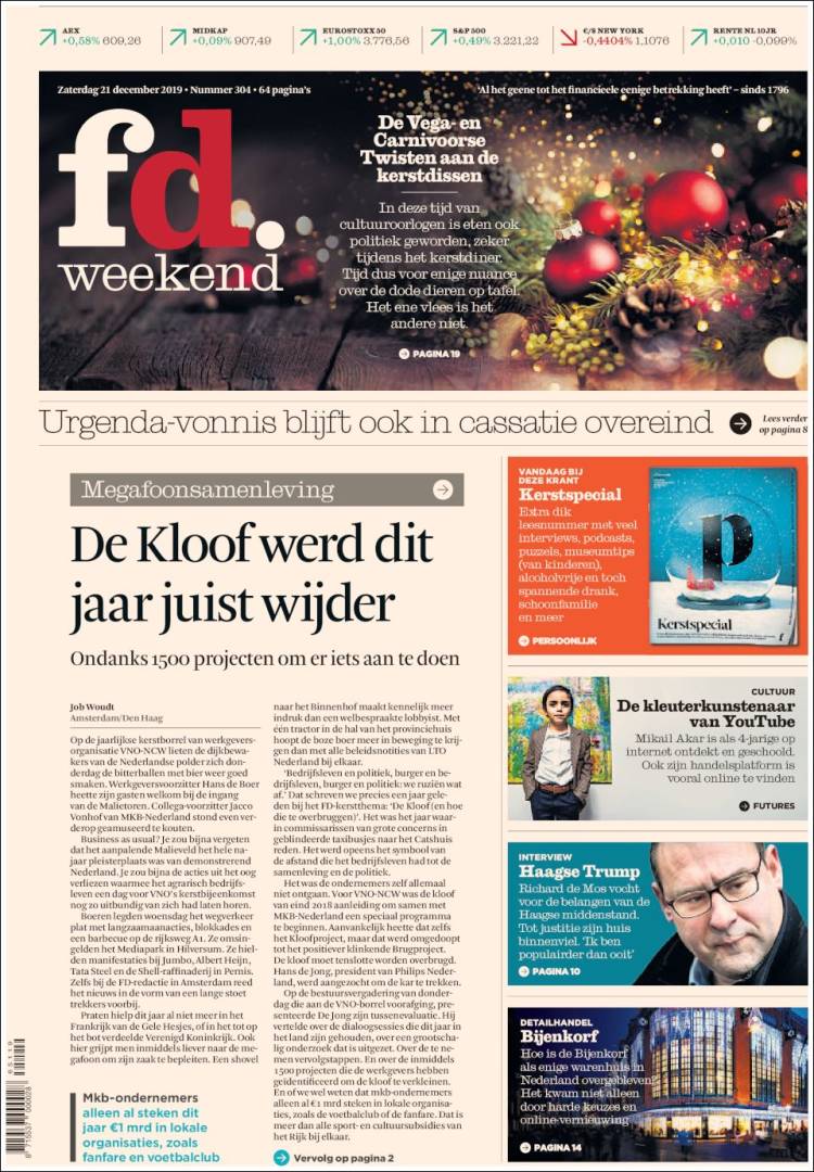 Portada de Het Financieele Dagblad (Pa&iacute;ses Bajos)